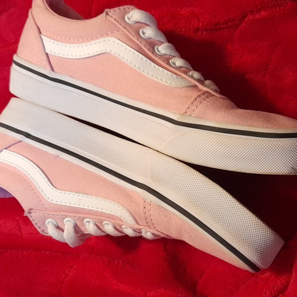 Vans Sneakers Classic Skate Girls Pink White size 1 Shoes - Picture 7 of 13